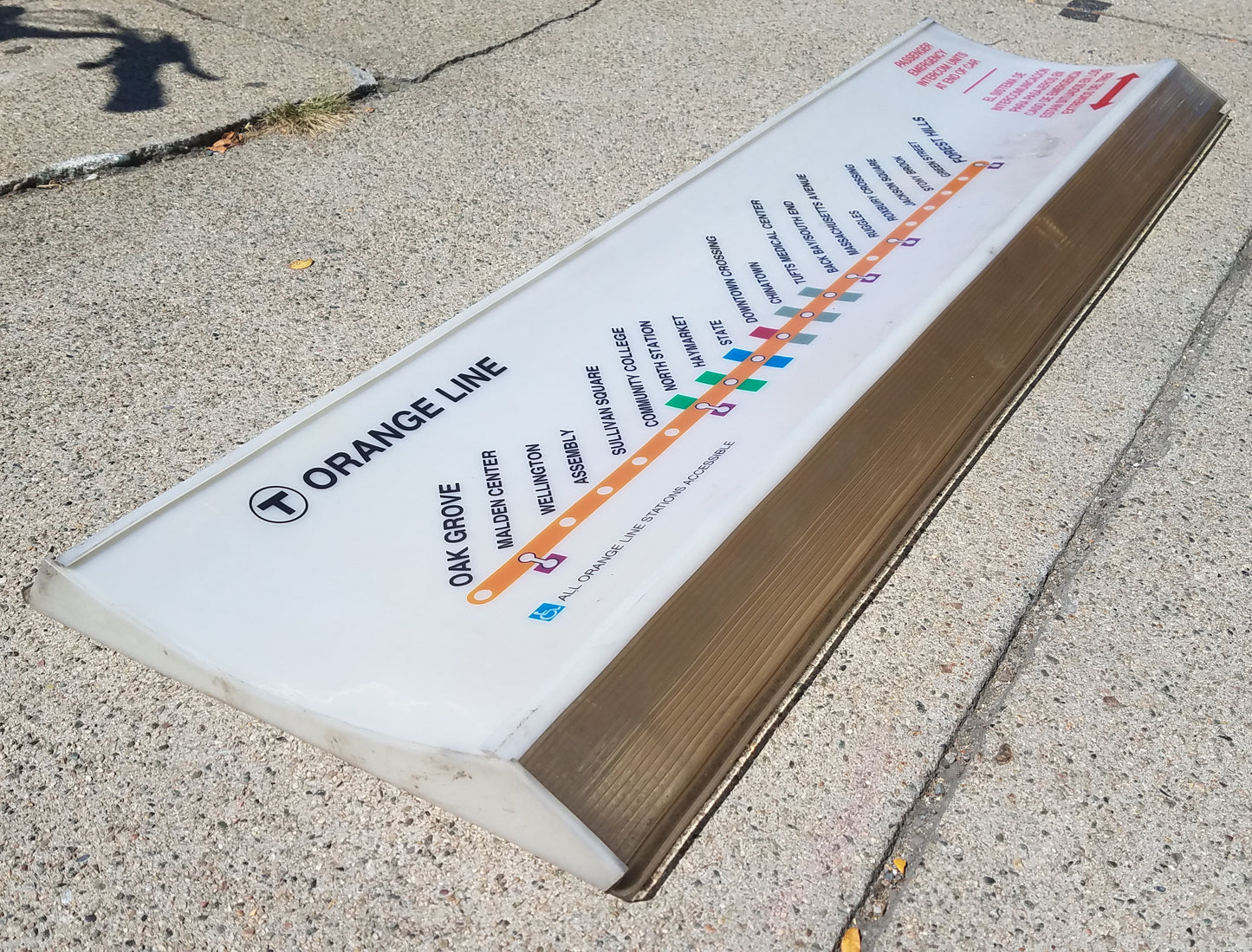 Orange Line Subway Car Map (Lighting Cover/Lens)