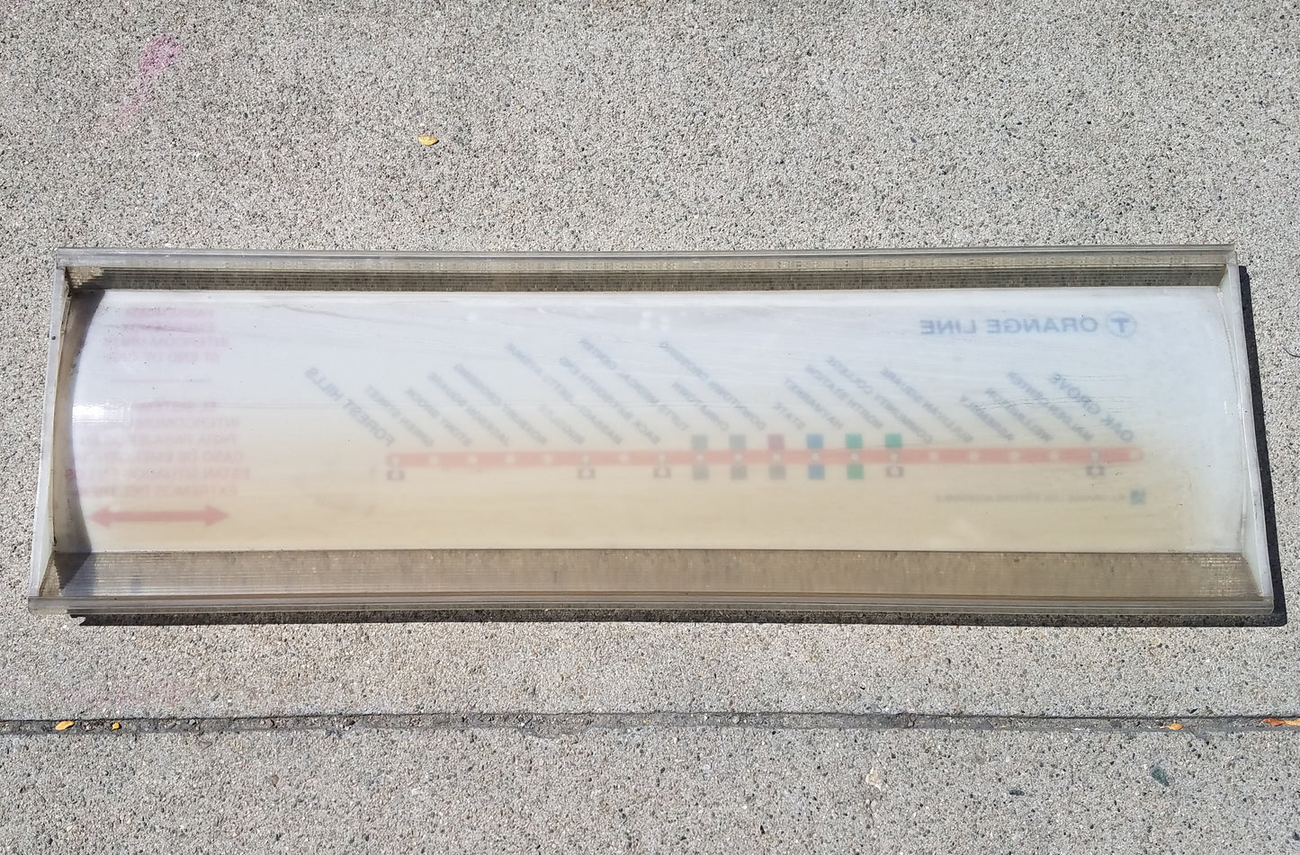 Orange Line Subway Car Map (Lighting Cover/Lens)