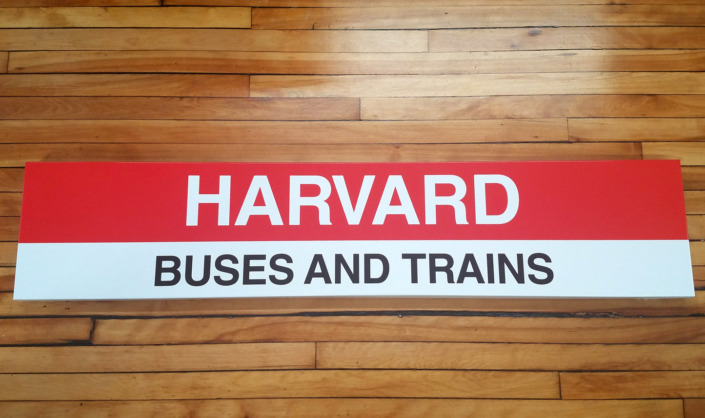 Boston MBTA Red Line Replica Metal Station Signs (58")