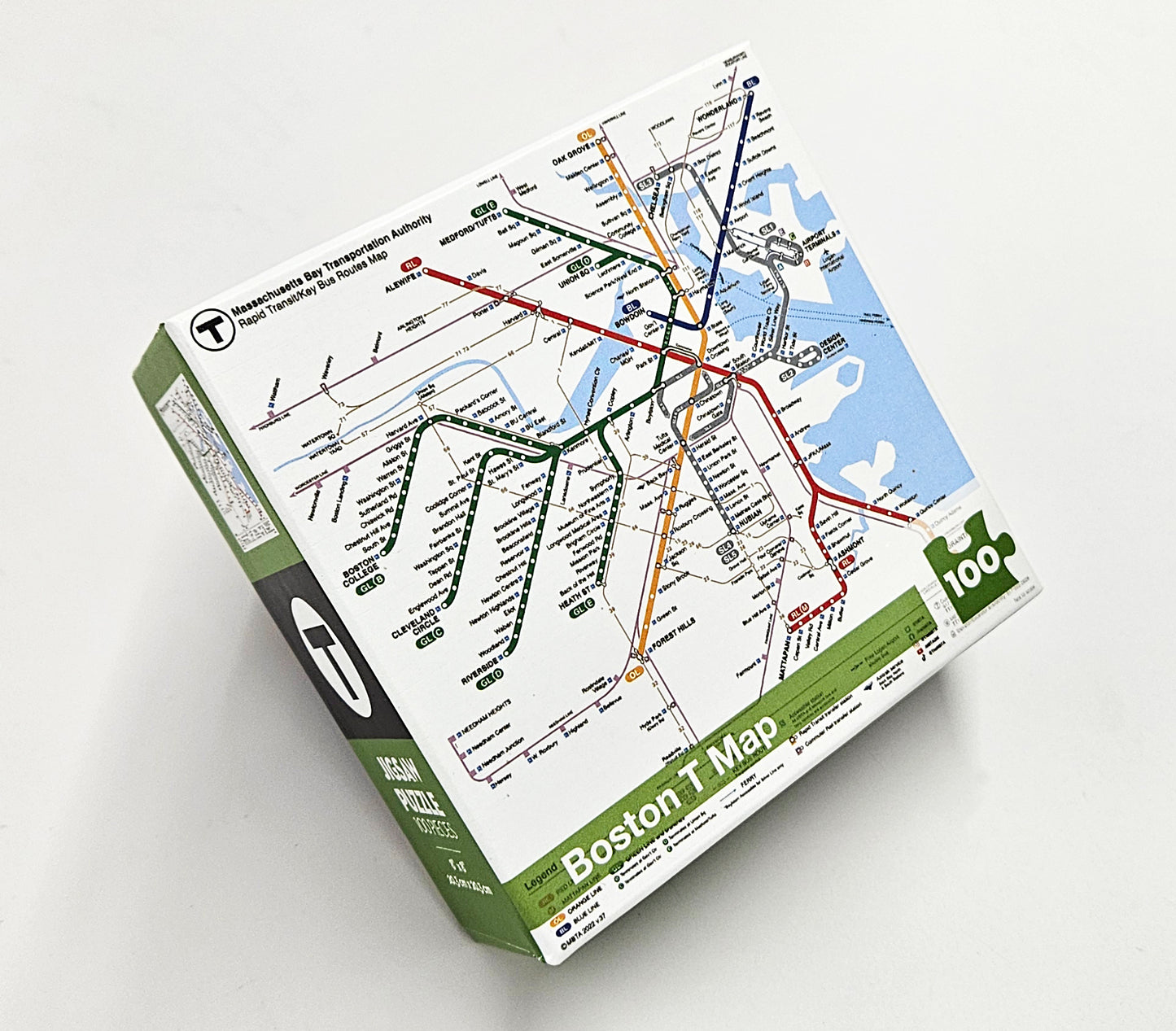Boston MBTA Map Mini Puzzle 100 Pieces