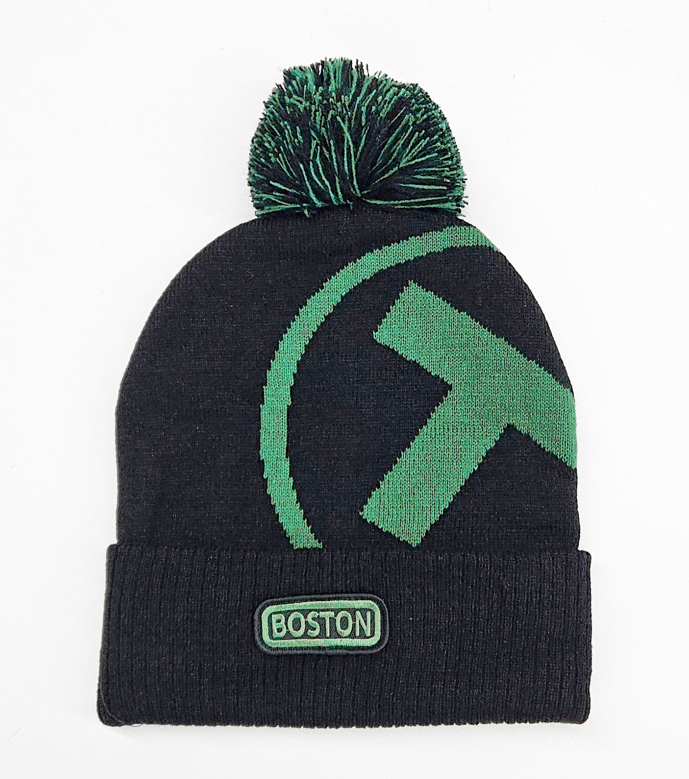 Boston MBTA Green T Logo Pom Pom Hat (Toddler/Youth/Adult)