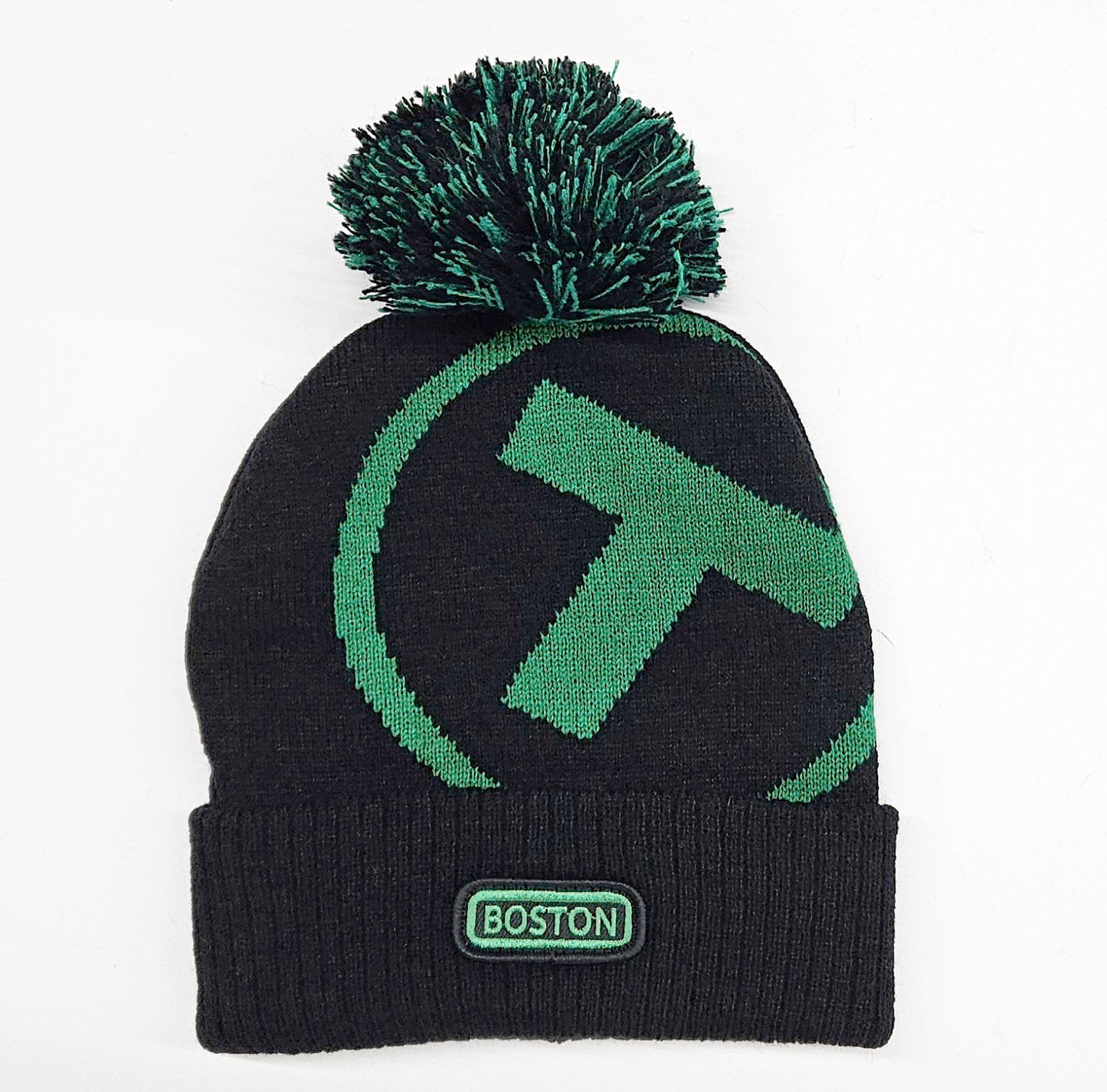 Boston MBTA Green T Logo Pom Pom Hat (Toddler/Youth/Adult)