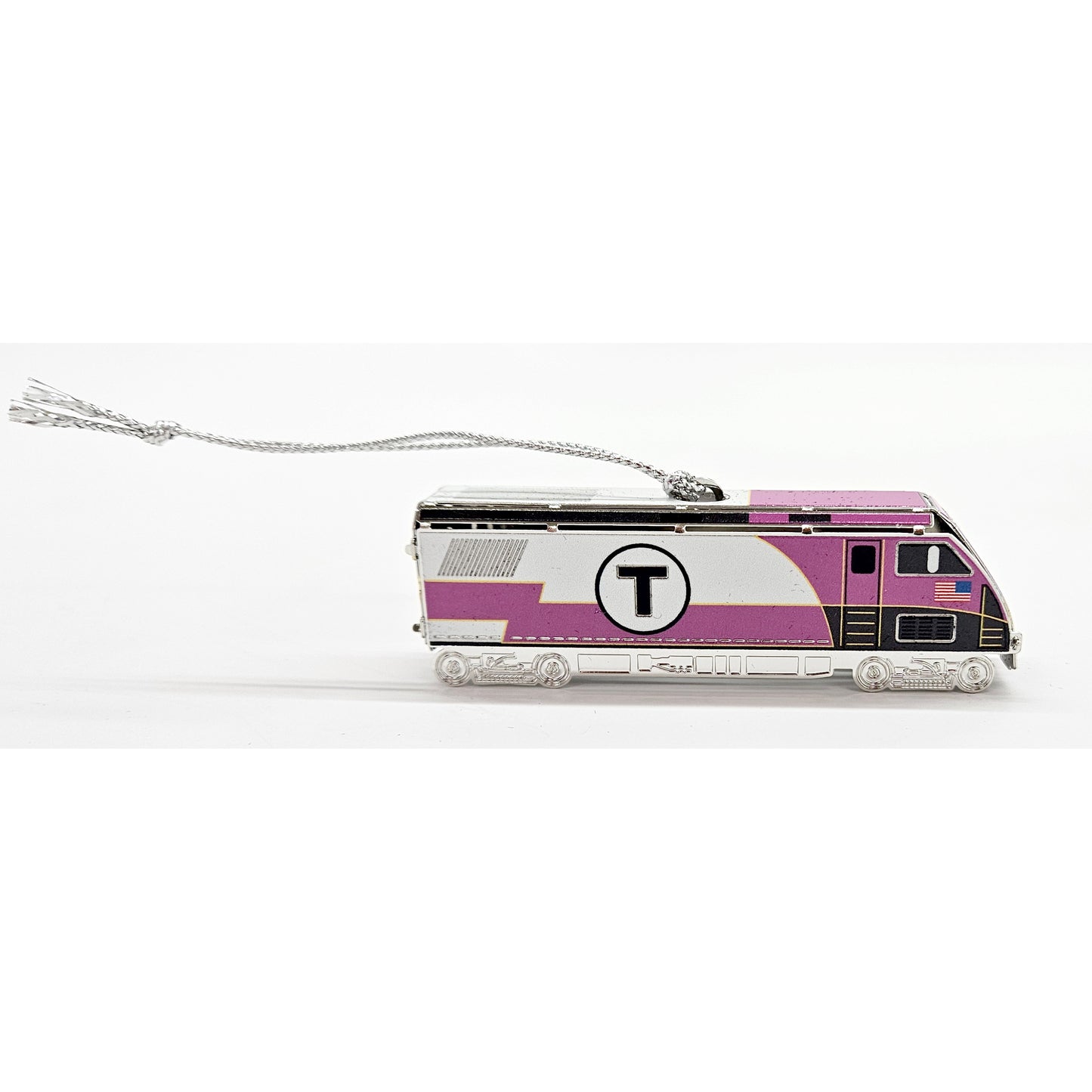 Boston MBTA Commuter Rail Locomotive Metal Ornament