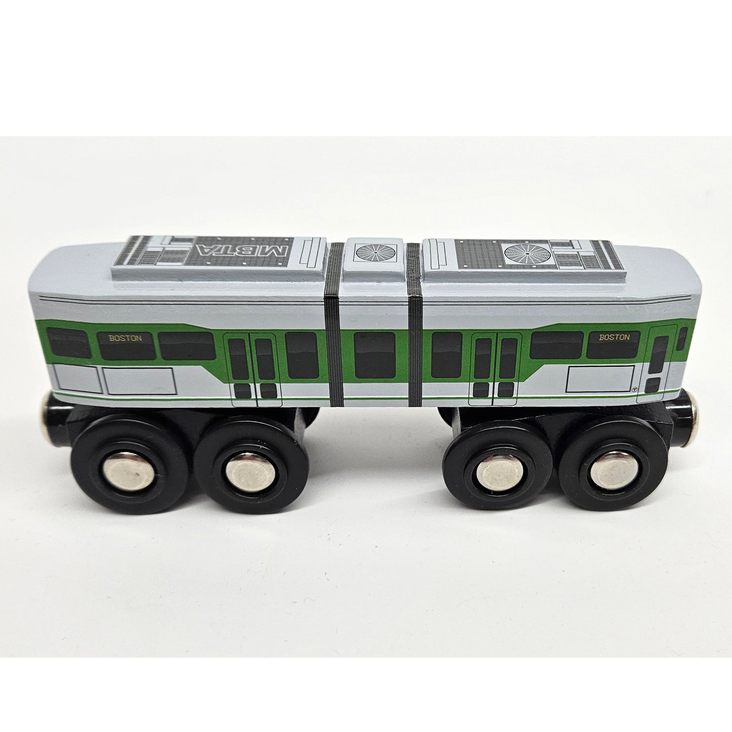 Boston MBTA Green Line Wooden Toy Train (Type 9 LRV)