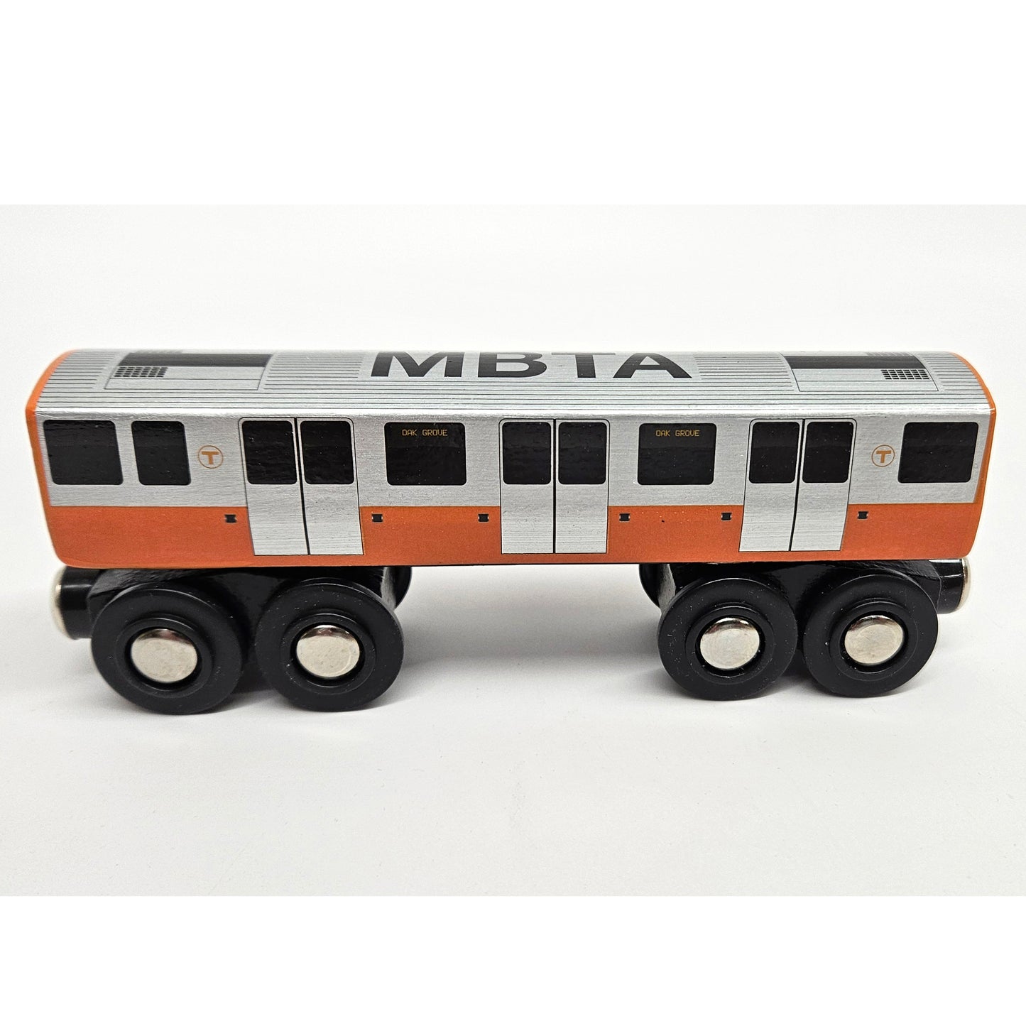 Boston MBTA Orange Line Wooden Toy Train (1400 1500-Series)