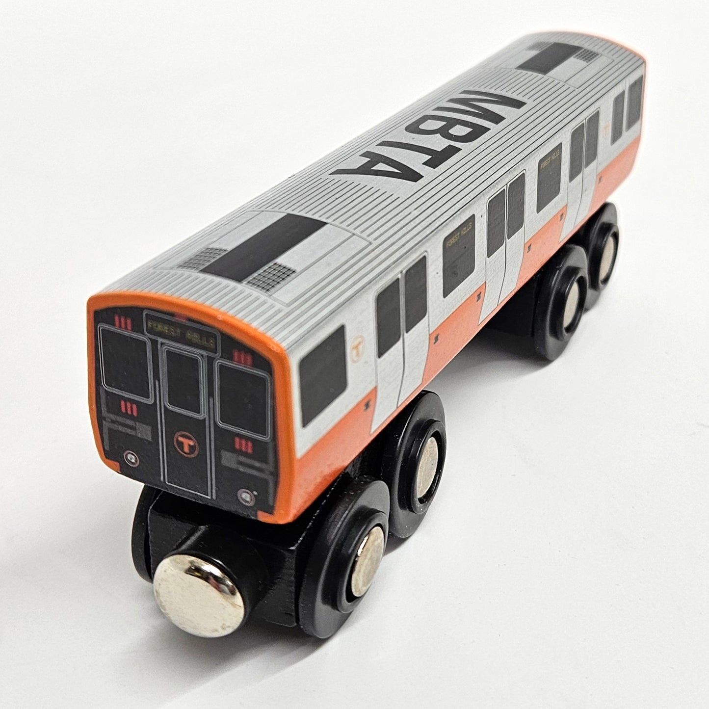 Boston MBTA Orange Line Wooden Toy Train (1400 1500-Series)