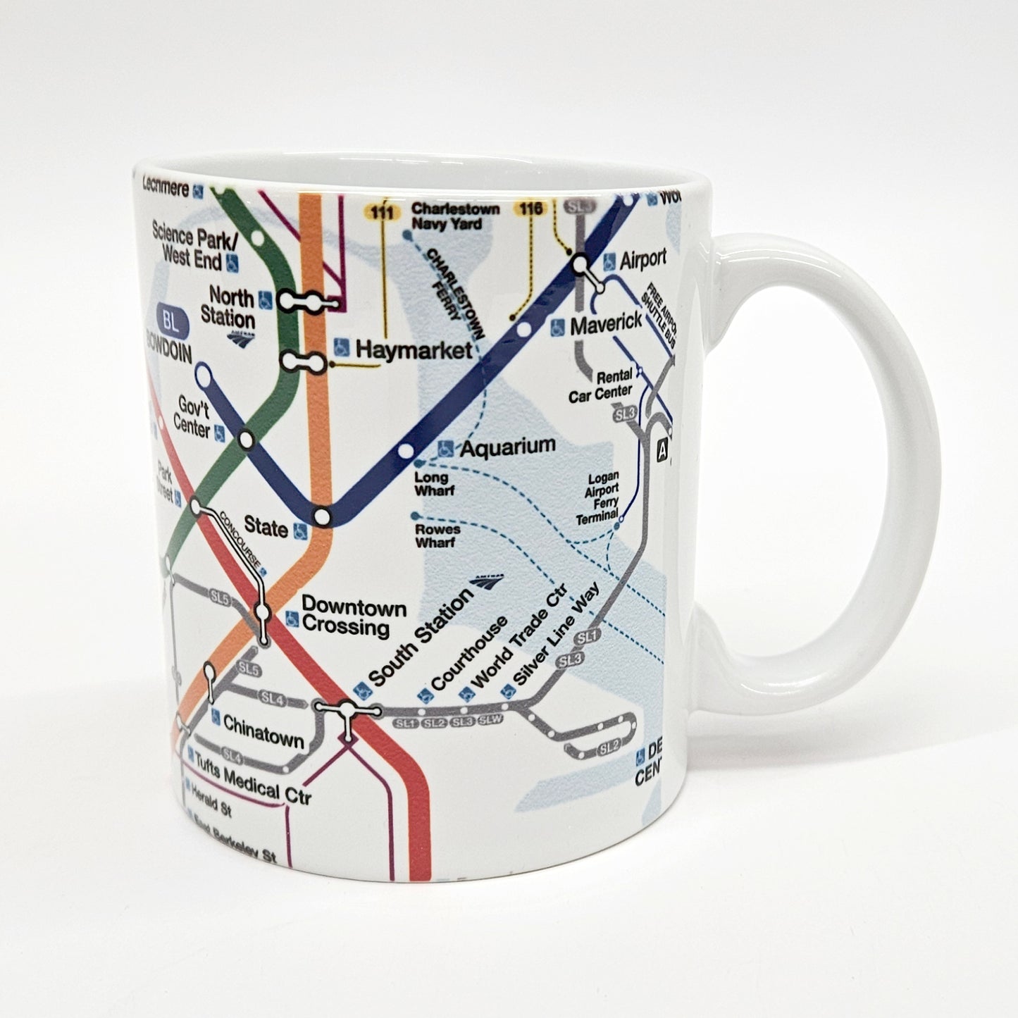Boston MBTA Map Wrapped Mug