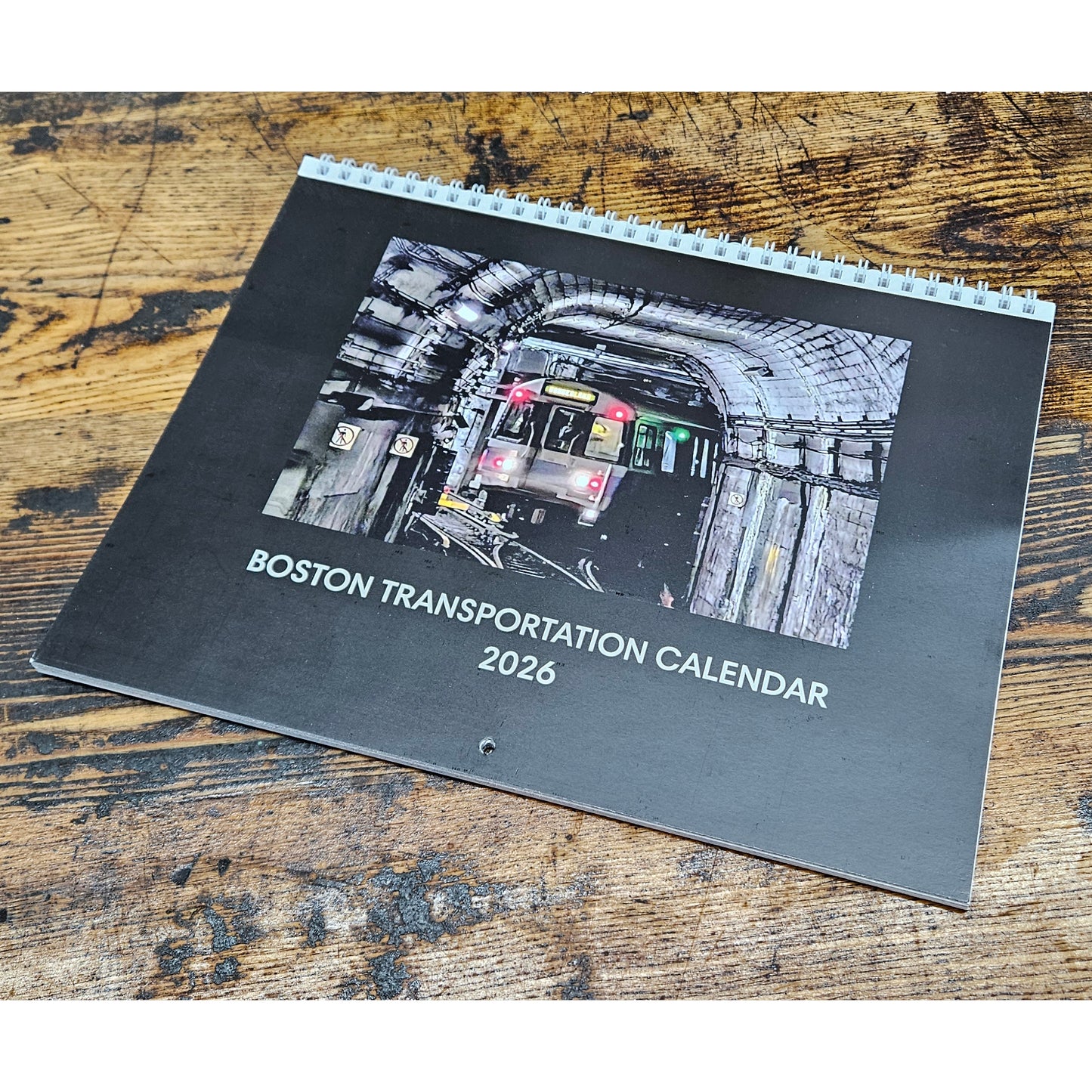 2026 Boston MBTA Transit Vehicle Photographs Wall Calendar