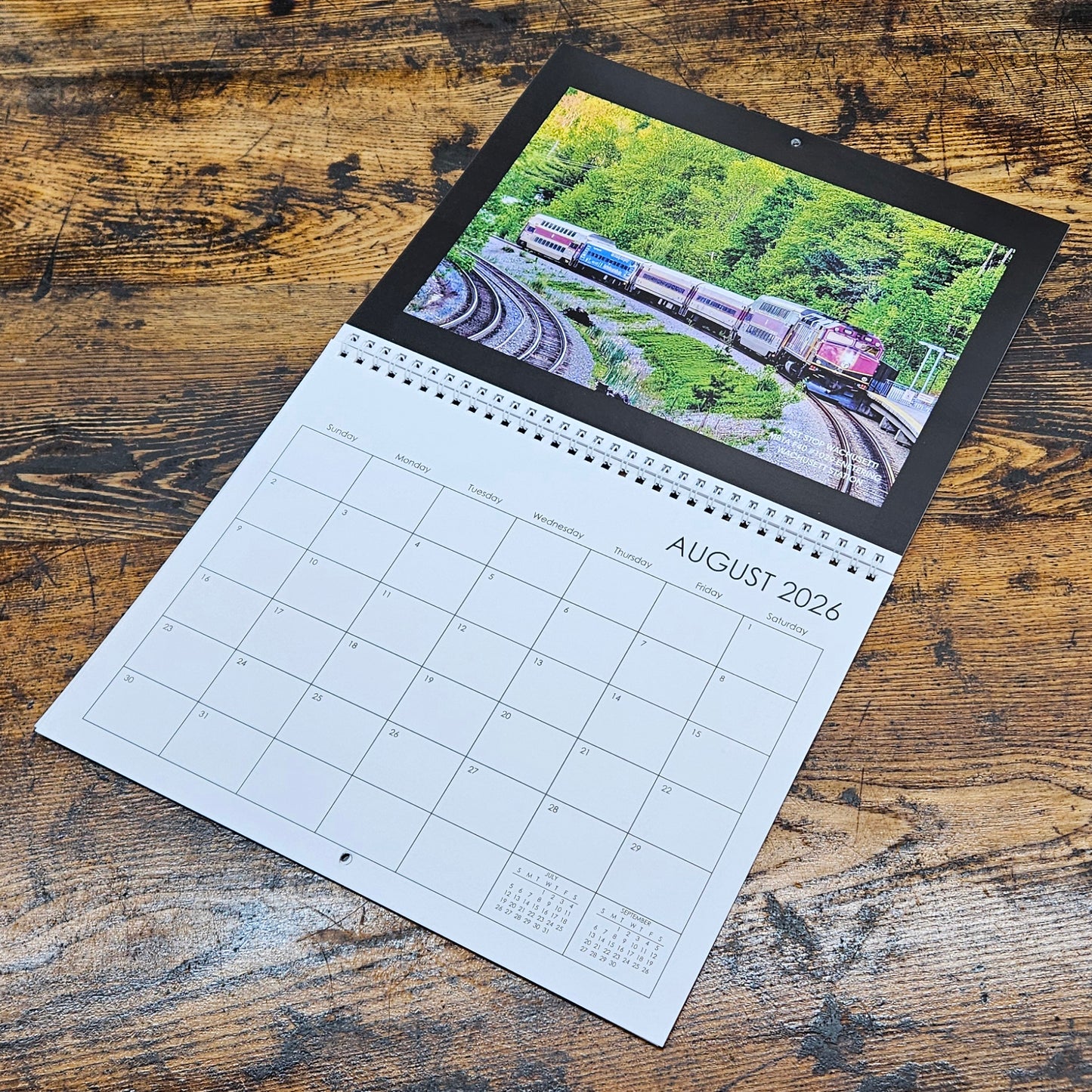 2026 Boston MBTA Transit Vehicle Photographs Wall Calendar