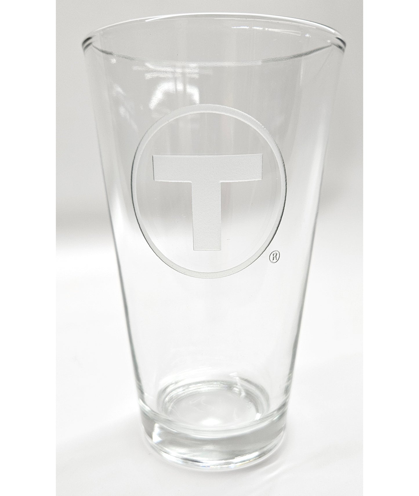 Boston MBTA T Logo Pint Glass