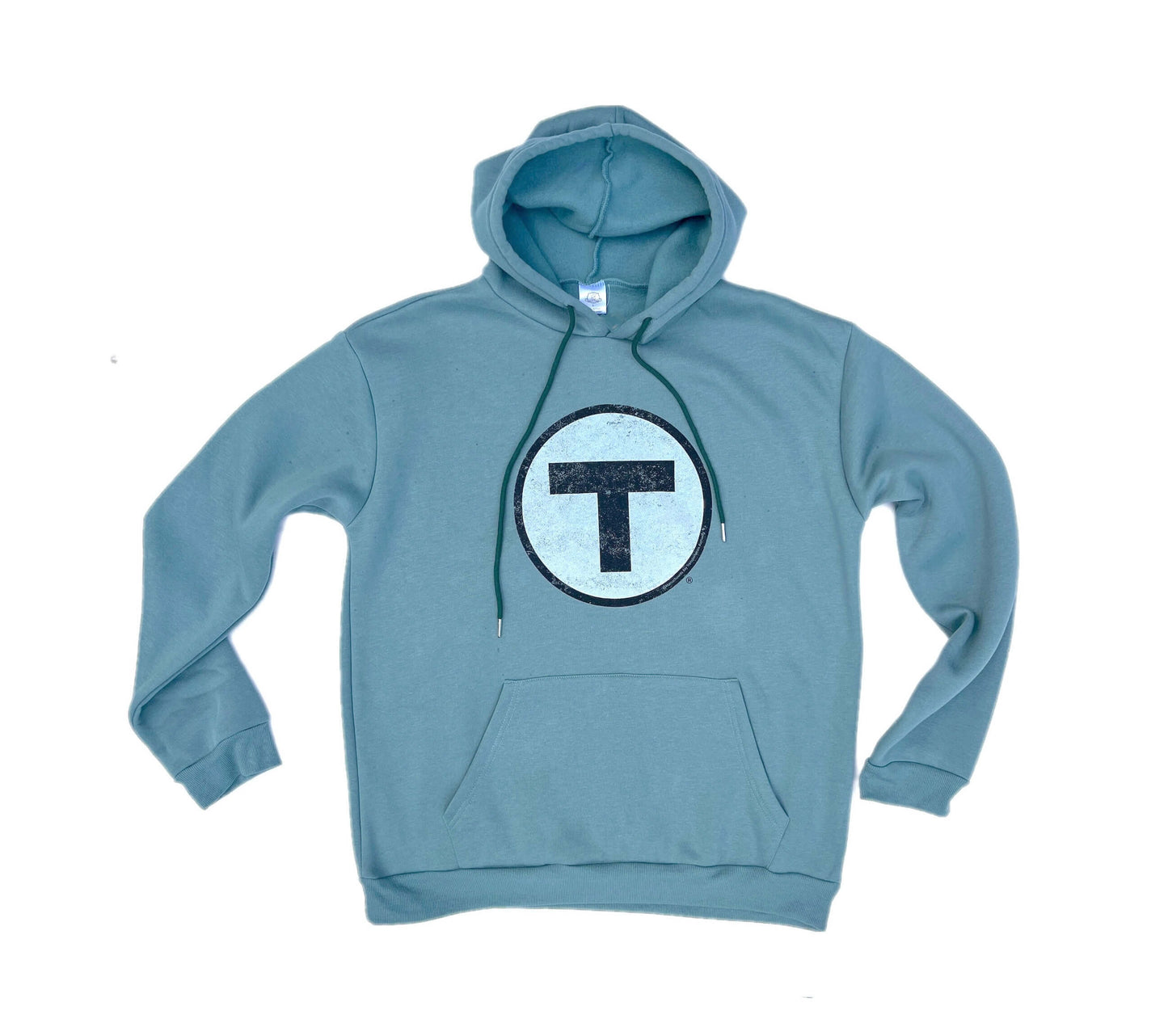 Boston MBTA T Logo Hoodie Sweatshirt - Light Green (Adult)