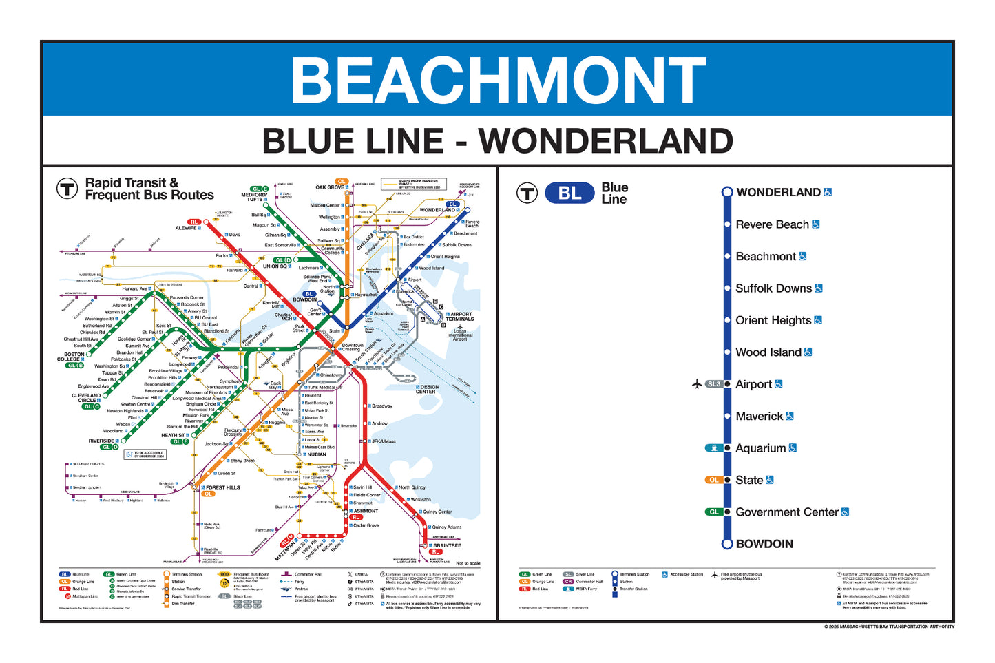 MBTA Blue Line Station Panel Prints (18"x24")