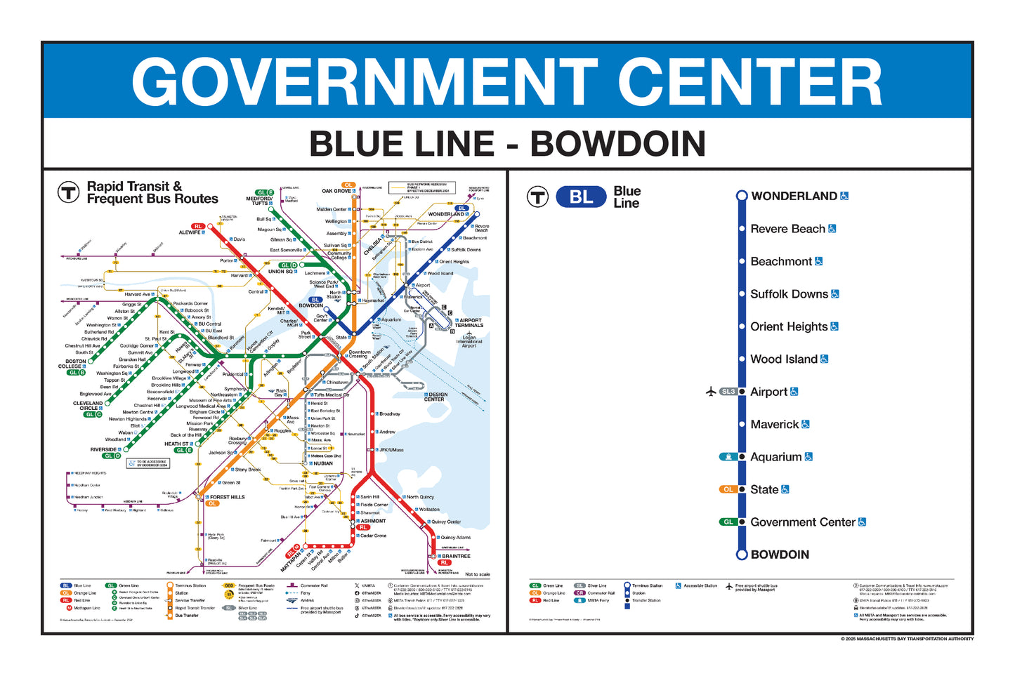 MBTA Blue Line Station Panel Prints (18"x24")