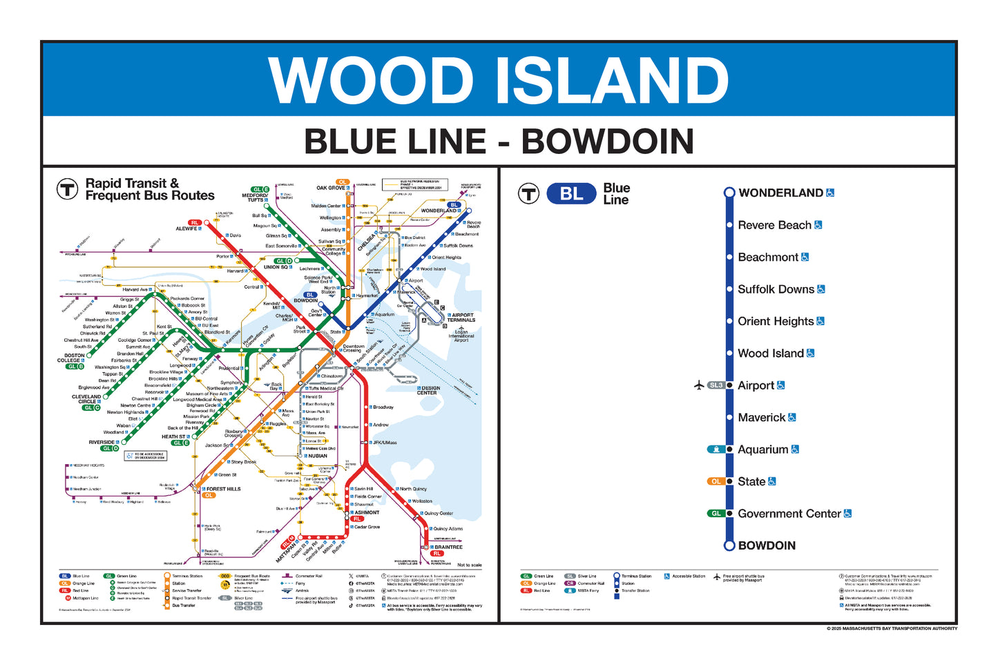 MBTA Blue Line Station Panel Prints (18"x24")