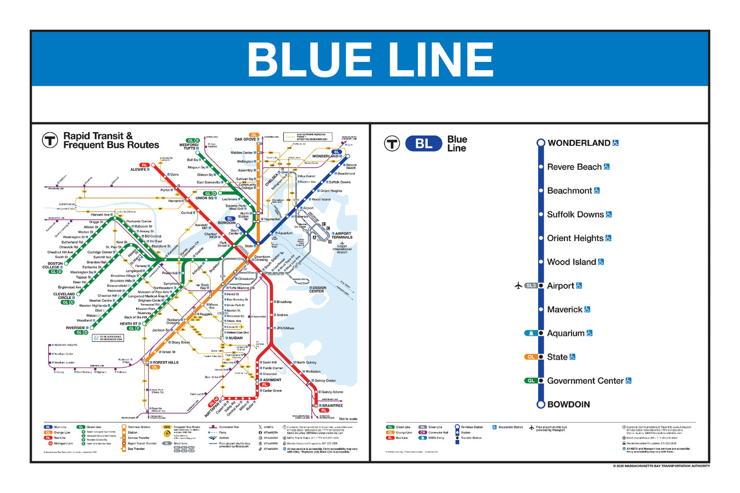 MBTA Blue Line Station Panel Prints (18"x24")