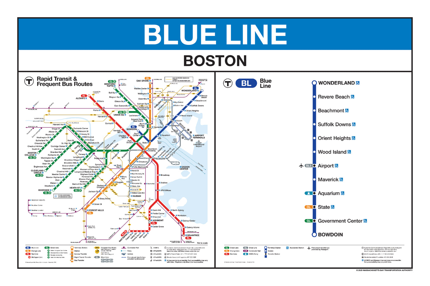 MBTA Blue Line Station Panel Prints (18"x24")