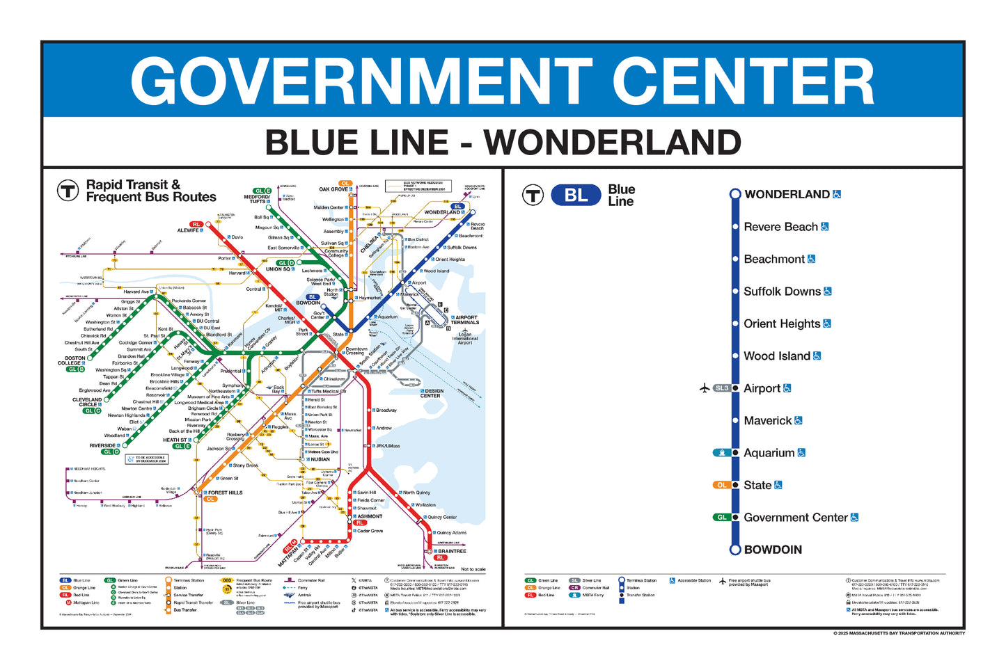 MBTA Blue Line Station Panel Prints (18"x24")