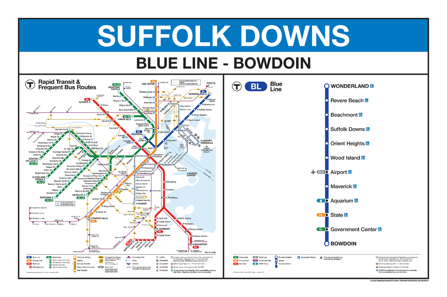 MBTA Blue Line Station Panel Prints (18"x24")