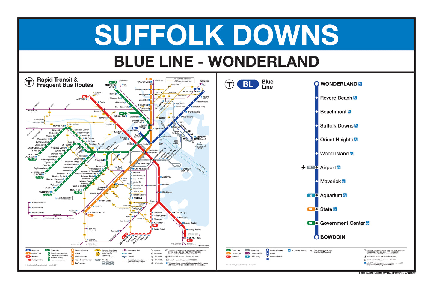 MBTA Blue Line Station Panel Prints (18"x24")