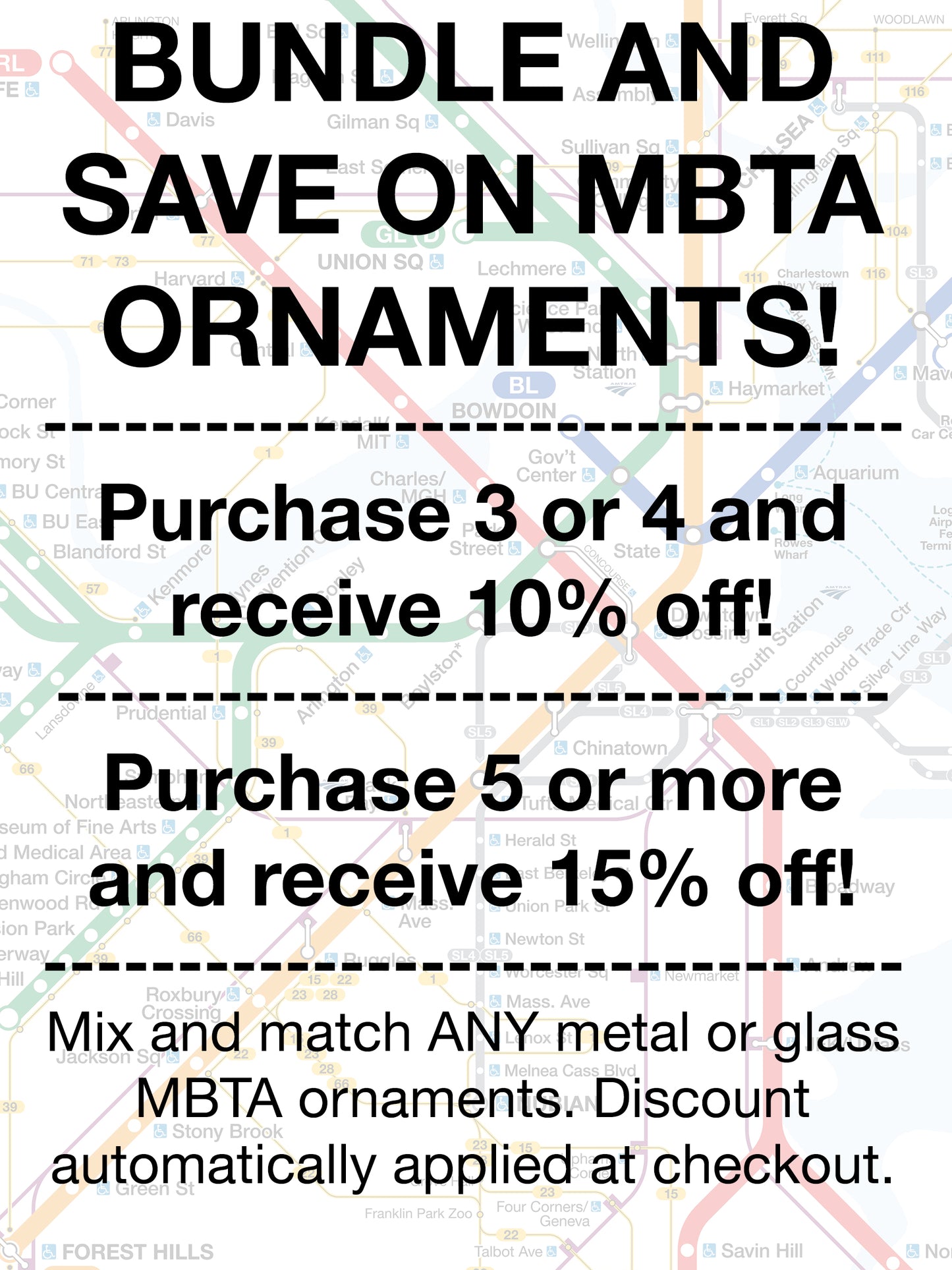 Boston MBTA Red Line Subway Car Metal Ornament