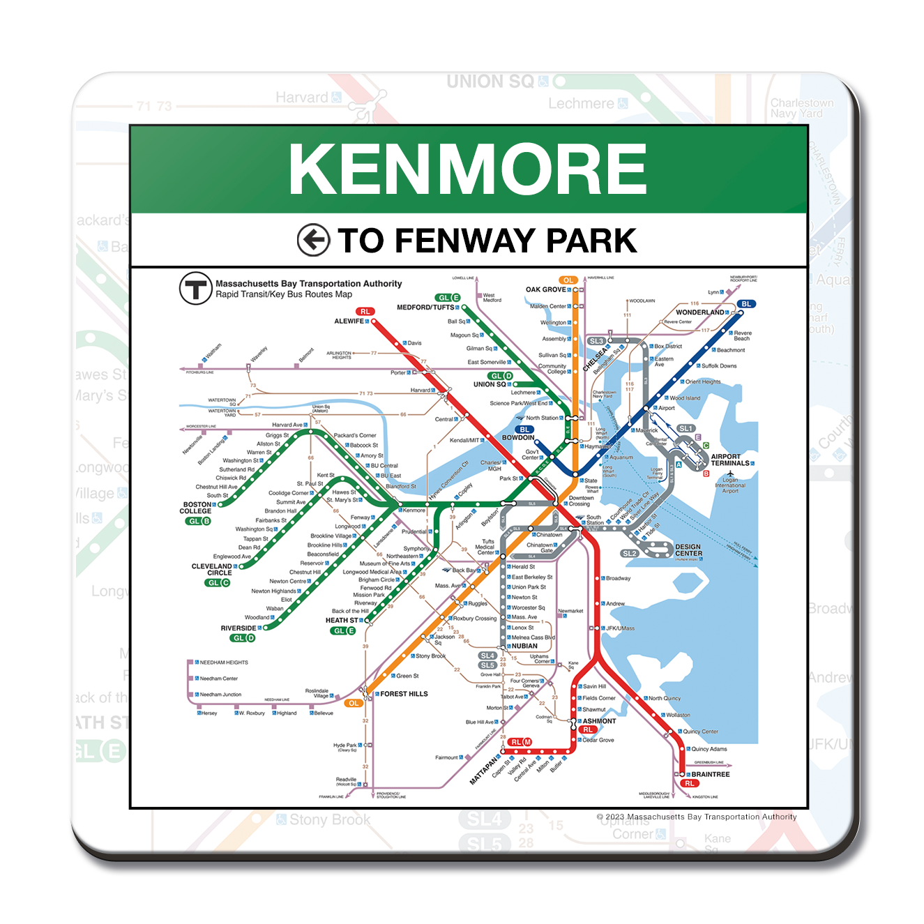 MBTA Kenmore Green Line Station Coaster
