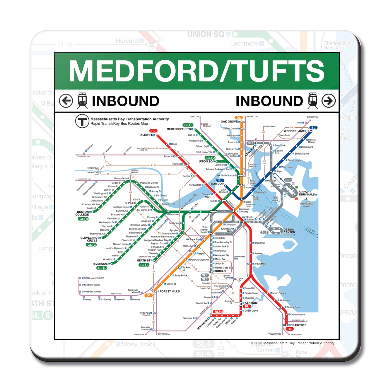 MBTA Medford/Tufts Green Line Station Coaster