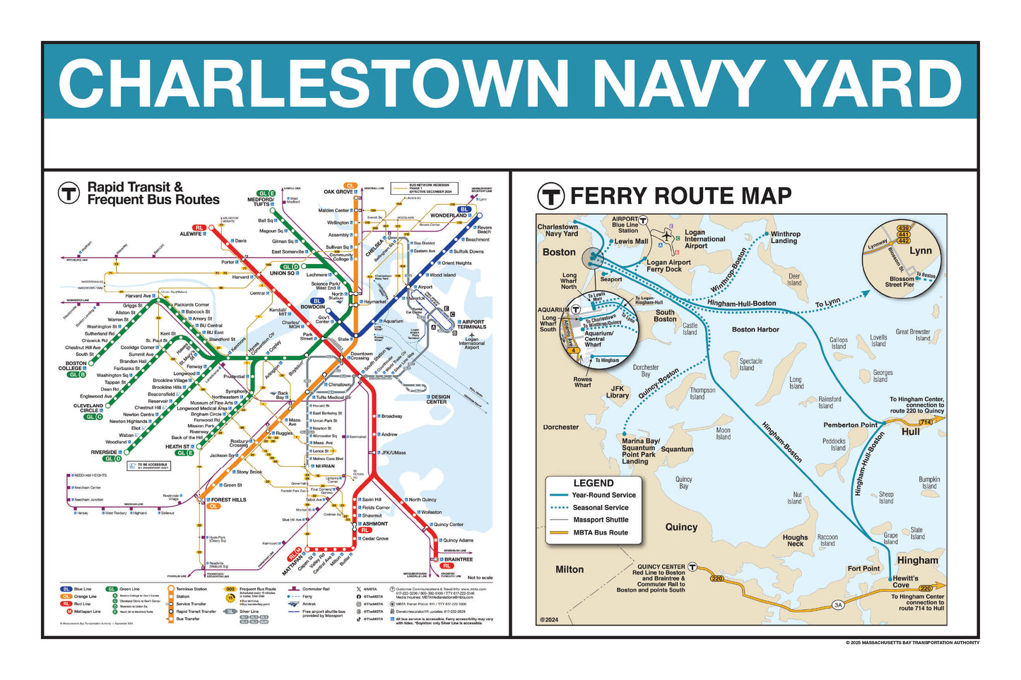 Boston MBTA Ferry Station Panel Prints