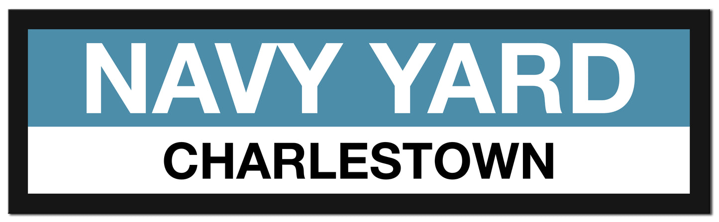 Boston MBTA FERRY Framed Replica Station Signs