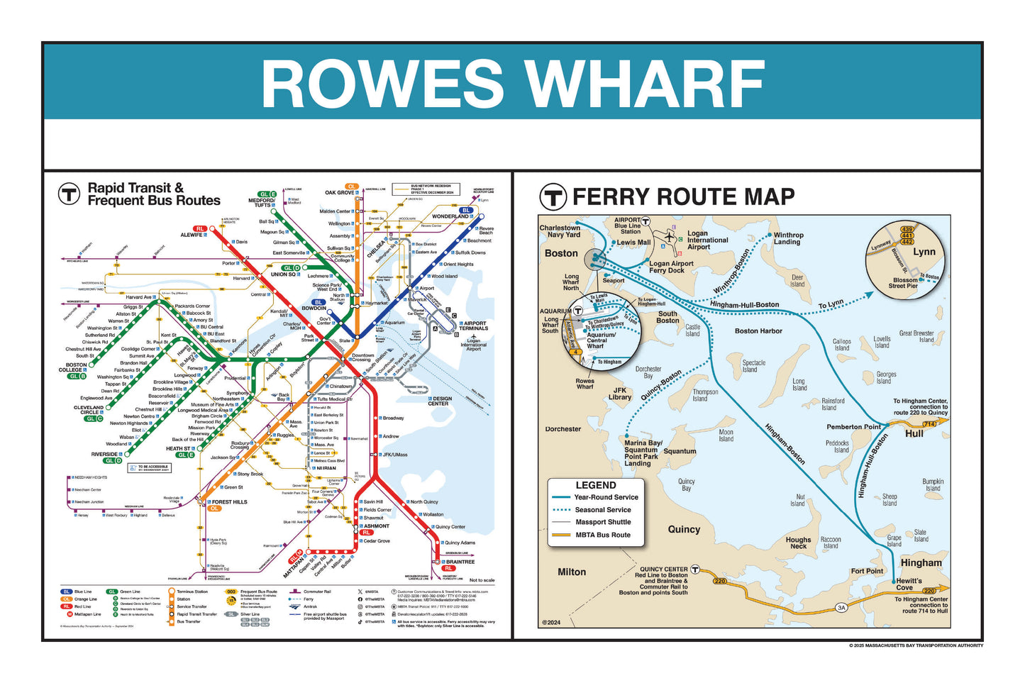 Boston MBTA Ferry Station Panel Prints