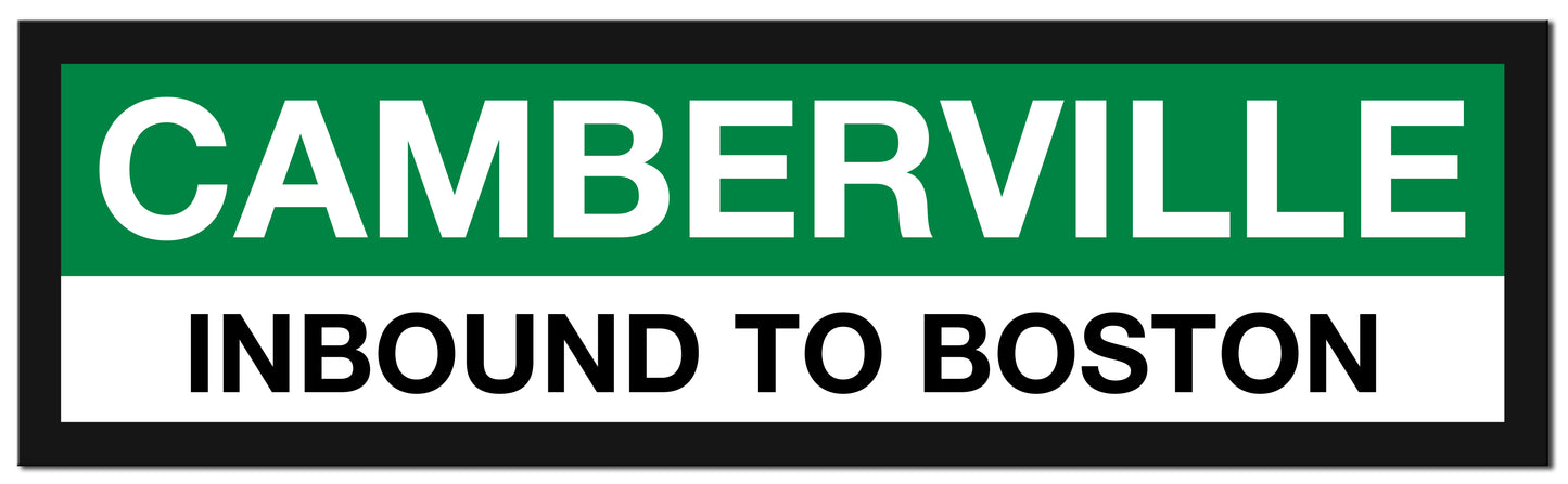 Boston MBTA GREEN LINE Framed Replica Station Signs