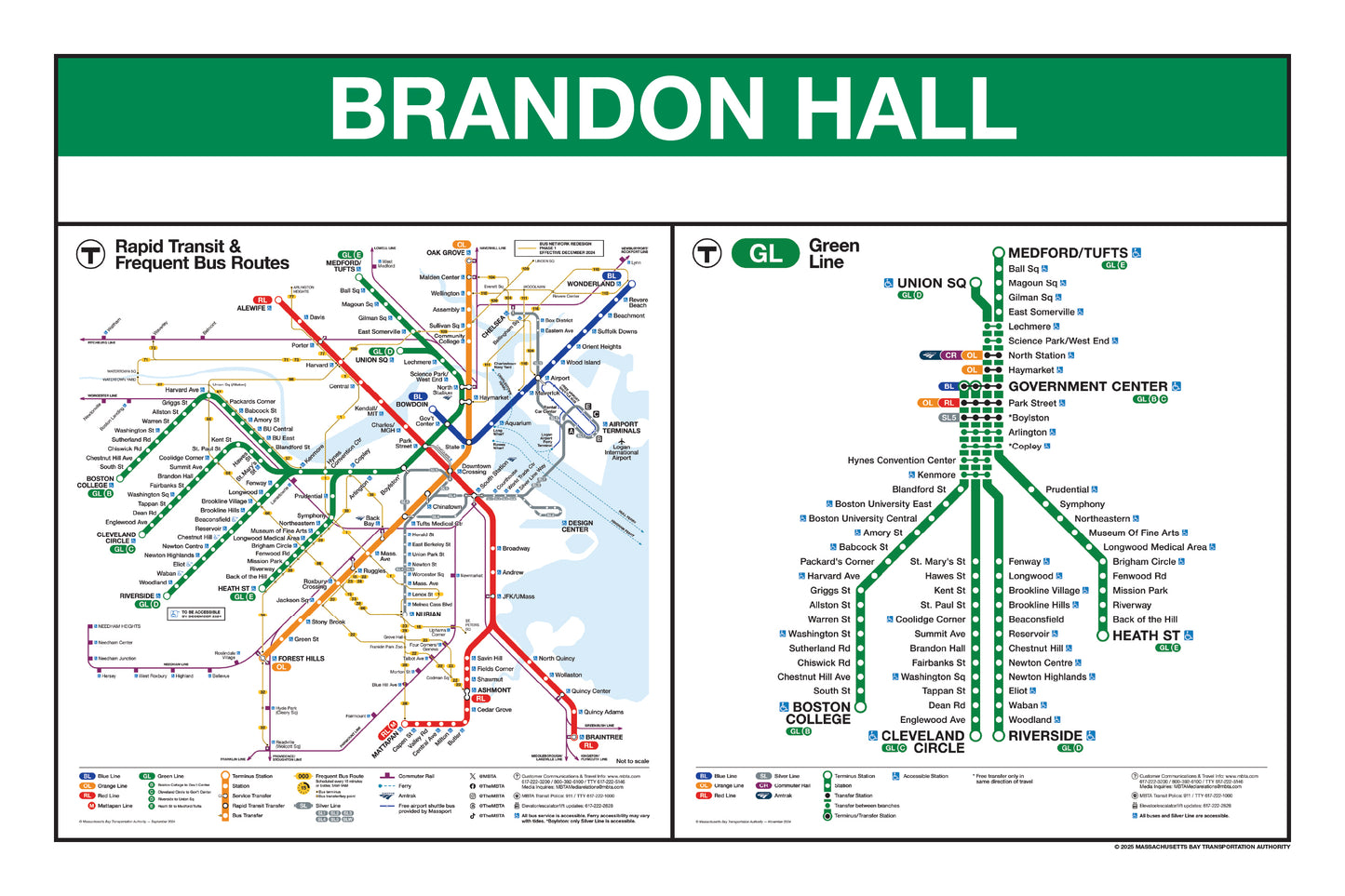 MBTA Green Line Station Panel Prints (18"x24")