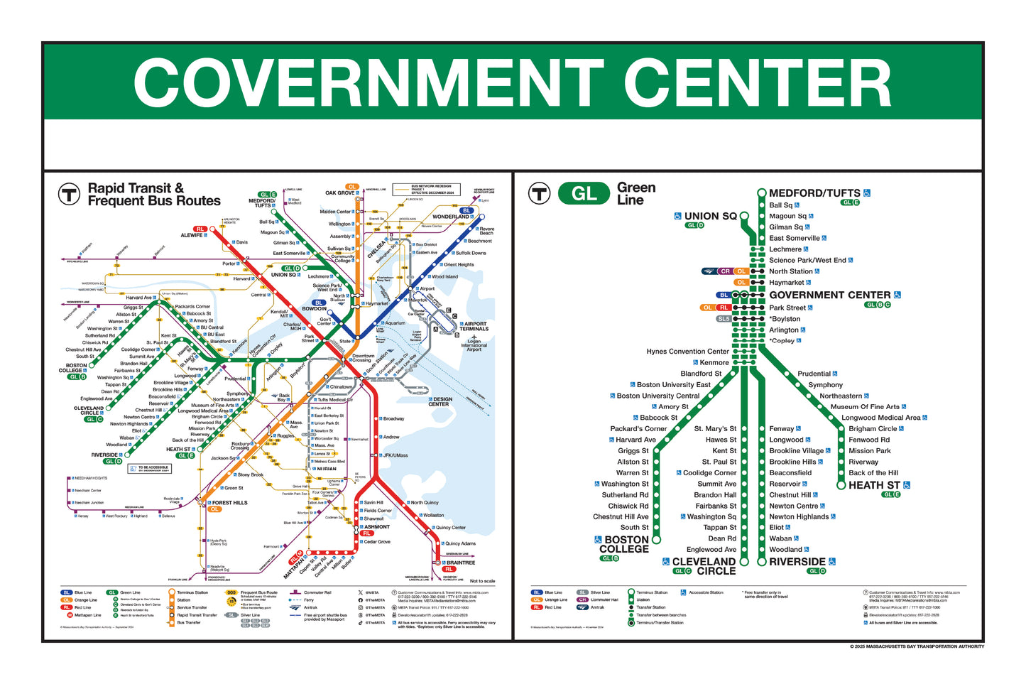 MBTA Green Line Station Panel Prints (18"x24")
