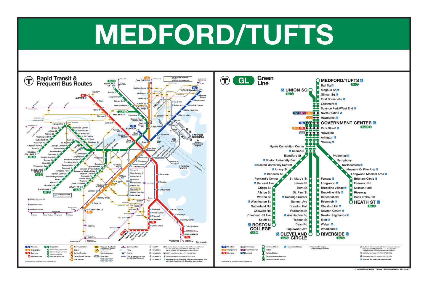 MBTA Green Line Station Panel Prints (18"x24")