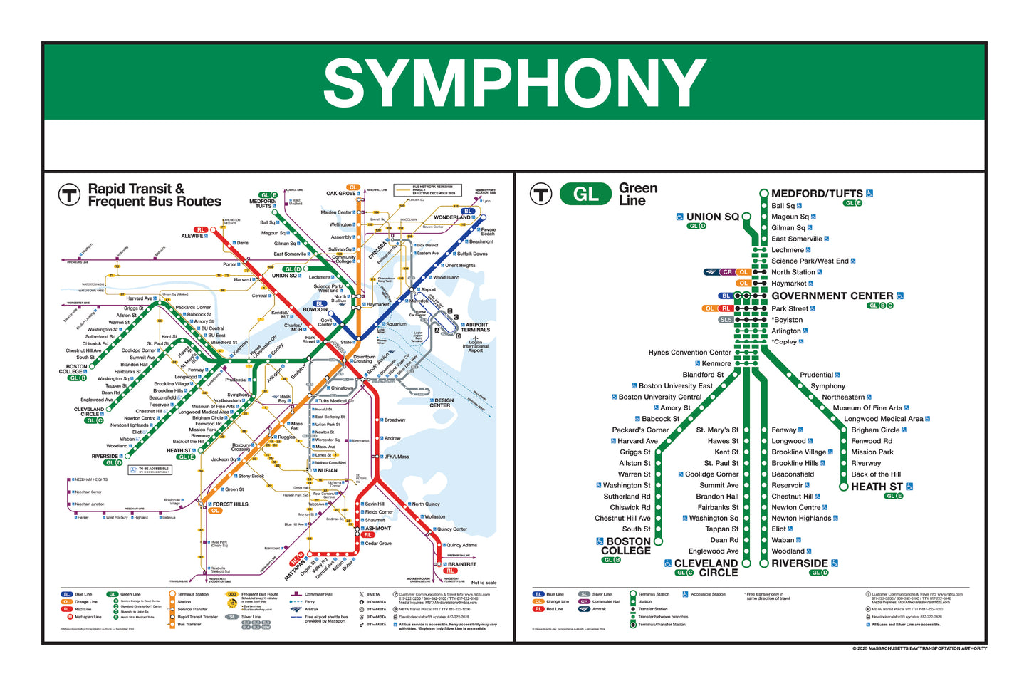 MBTA Green Line Station Panel Prints (18"x24")