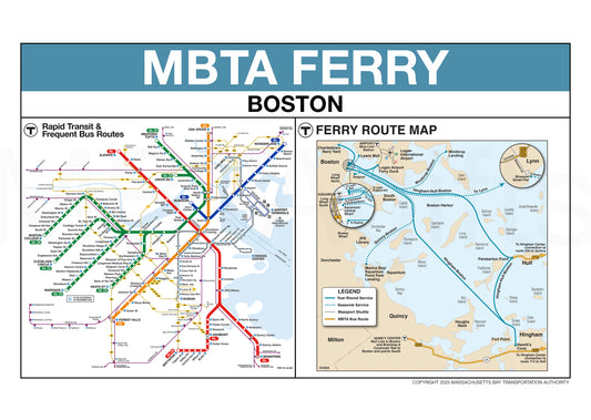 Boston MBTA FERRY Greeting Card