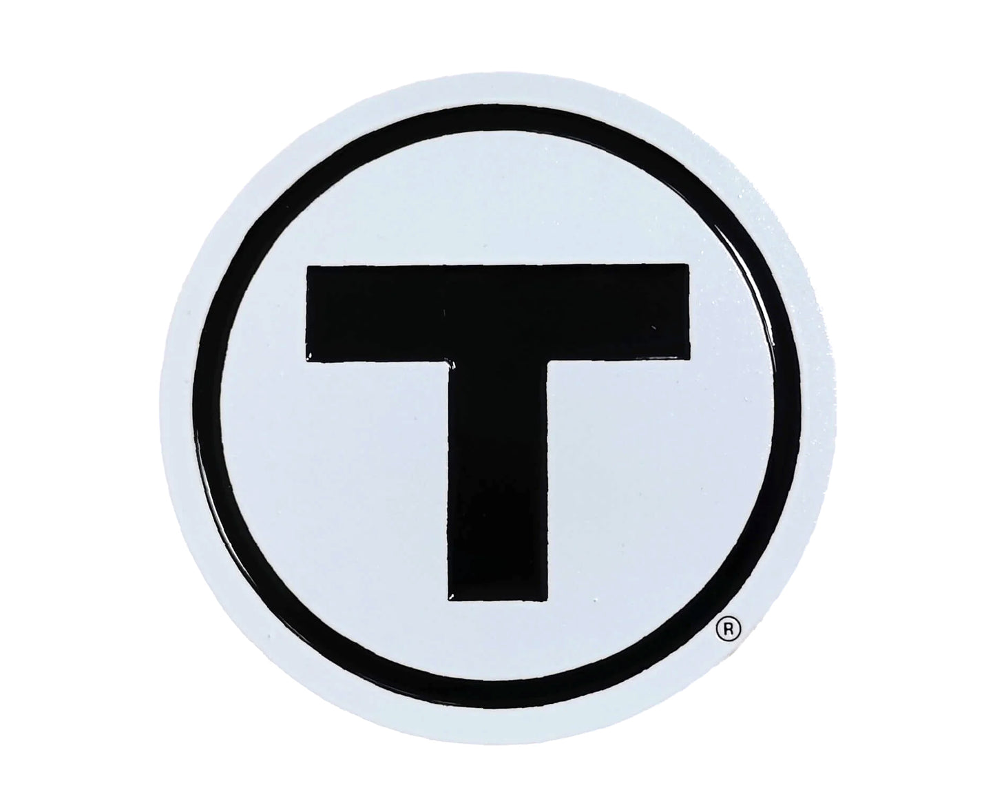 Boston MBTA T Logo Round Metal Magnet