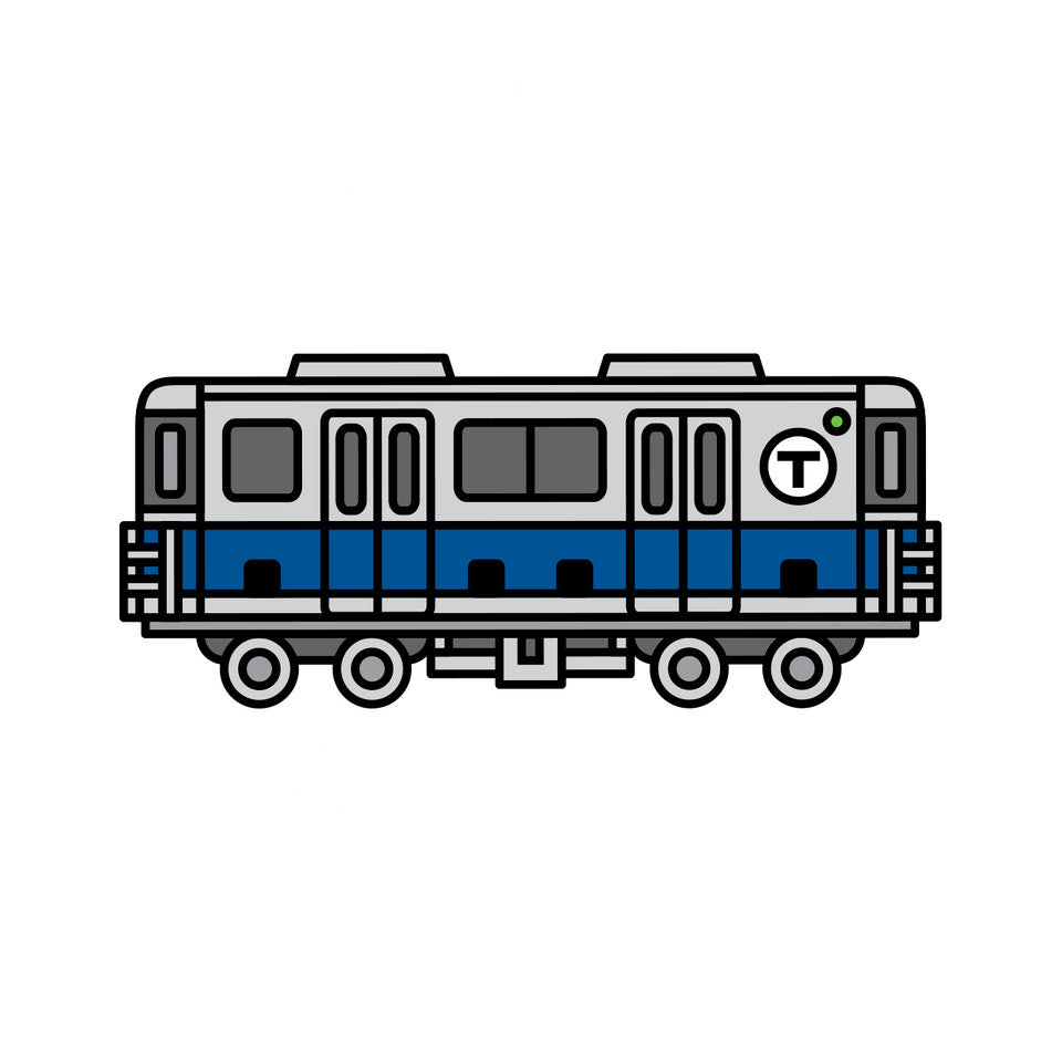 Boston MBTA "T" Blue Line Subway Car Sticker