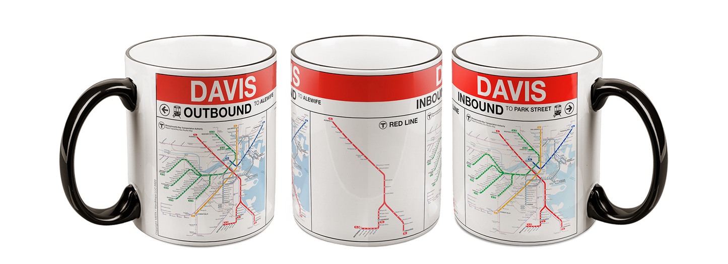 MBTA DAVIS Red Line Station Mug