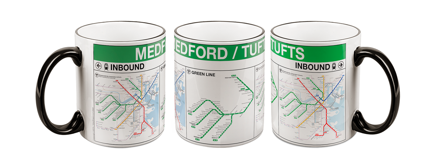 MBTA MEDFORD/TUFTS Green Line Station Mug