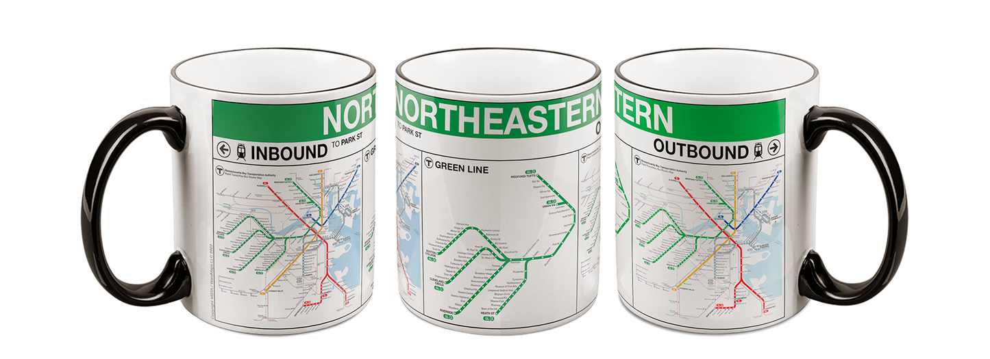 MBTA NORTHEASTERN Green Line Station Mug