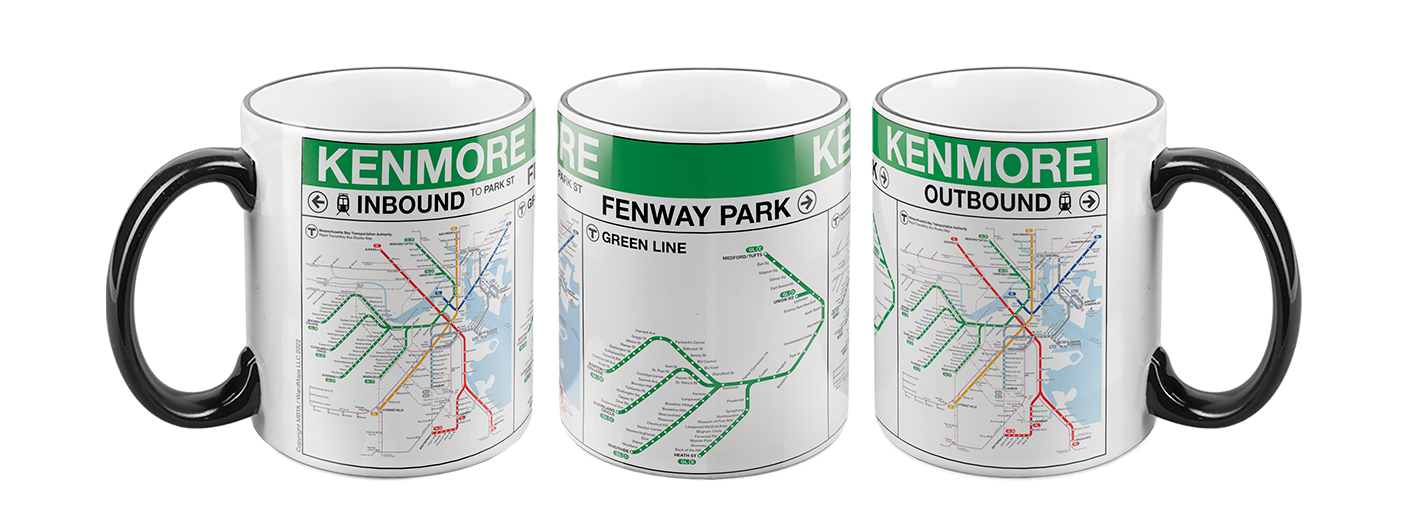 MBTA KENMORE; FENWAY PARK Green Line Station Mug