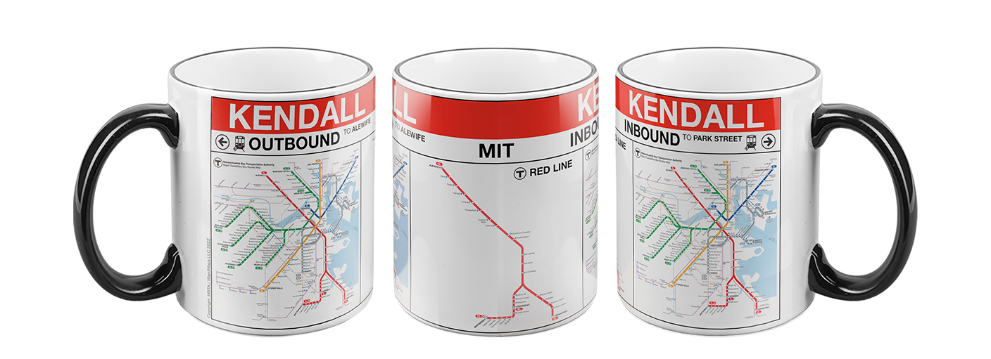 MBTA KENDALL MIT Red Line Station Mug