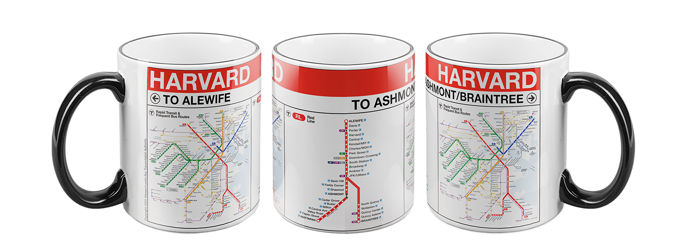 Boston MBTA HARVARD Red Line Station Mug