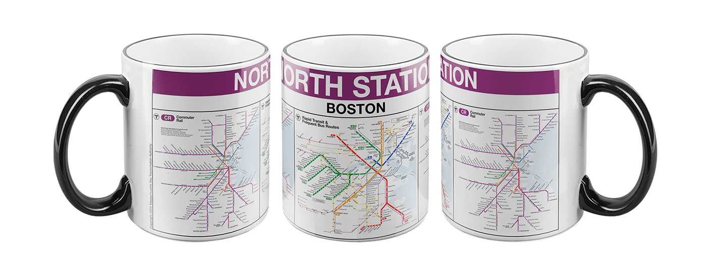 Boston MBTA NORTH STATION Commuter Rail Mug