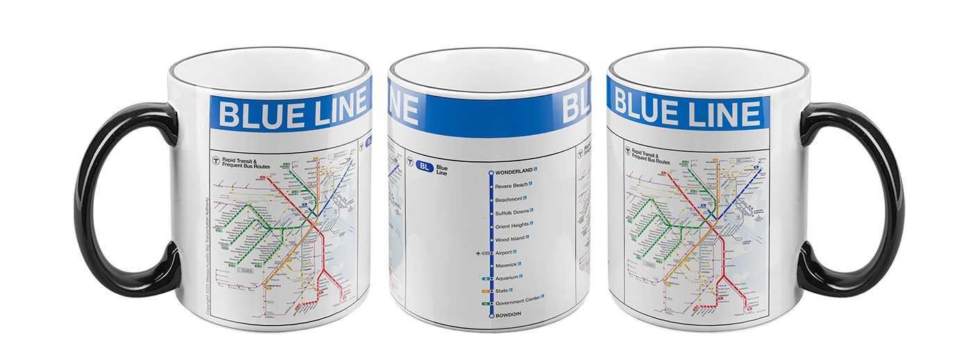Boston MBTA BLUE LINE Mug