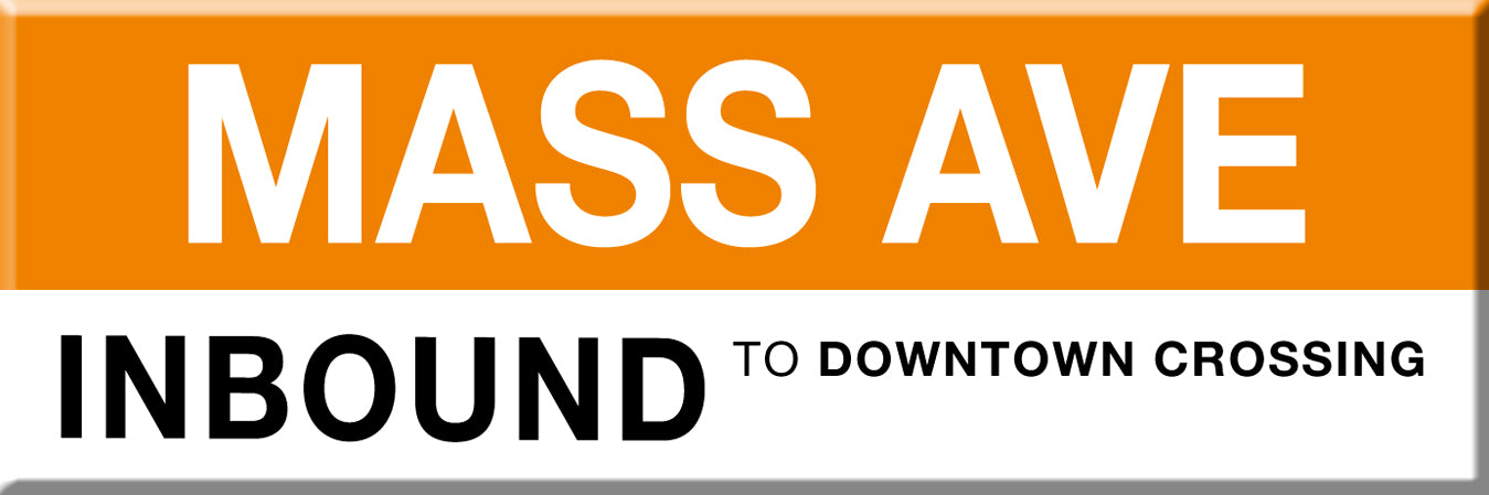 MBTA Orange Line Massachusetts Avenue Station Magnet