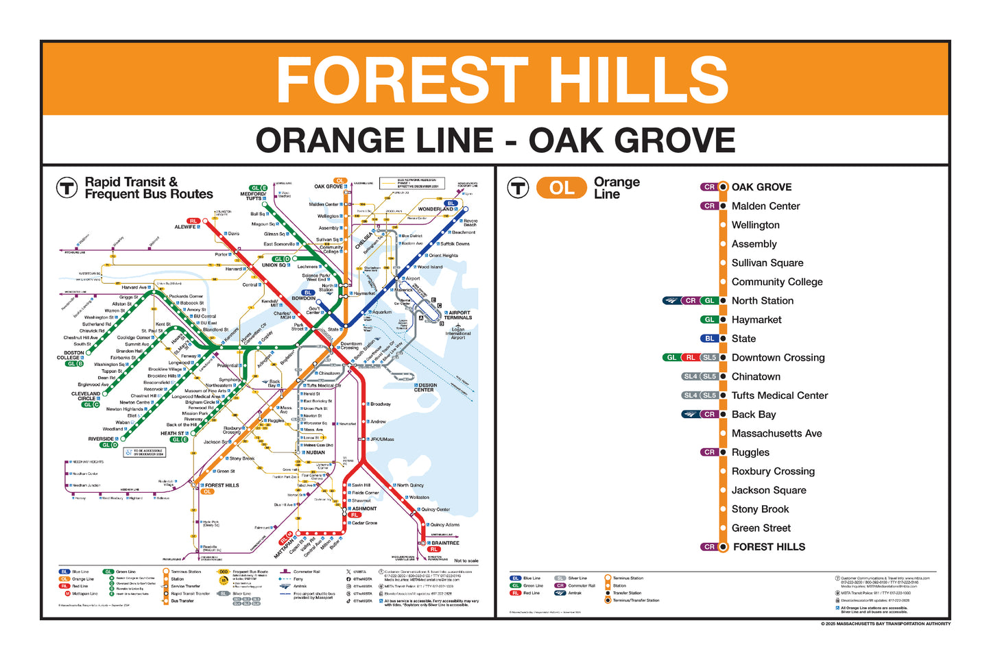MBTA Orange Line Station Panel Prints (18"x24")