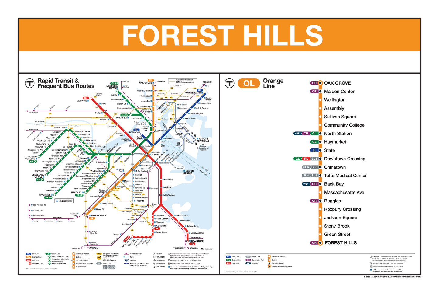 MBTA Orange Line Station Panel Prints (18"x24")