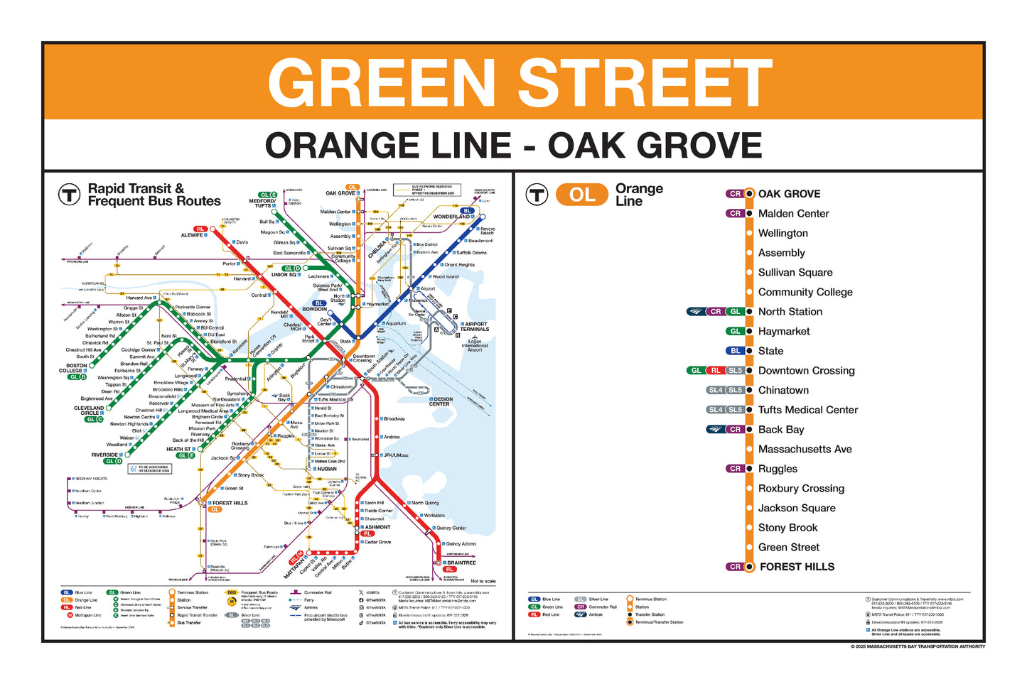 MBTA Orange Line Station Panel Prints (18"x24")