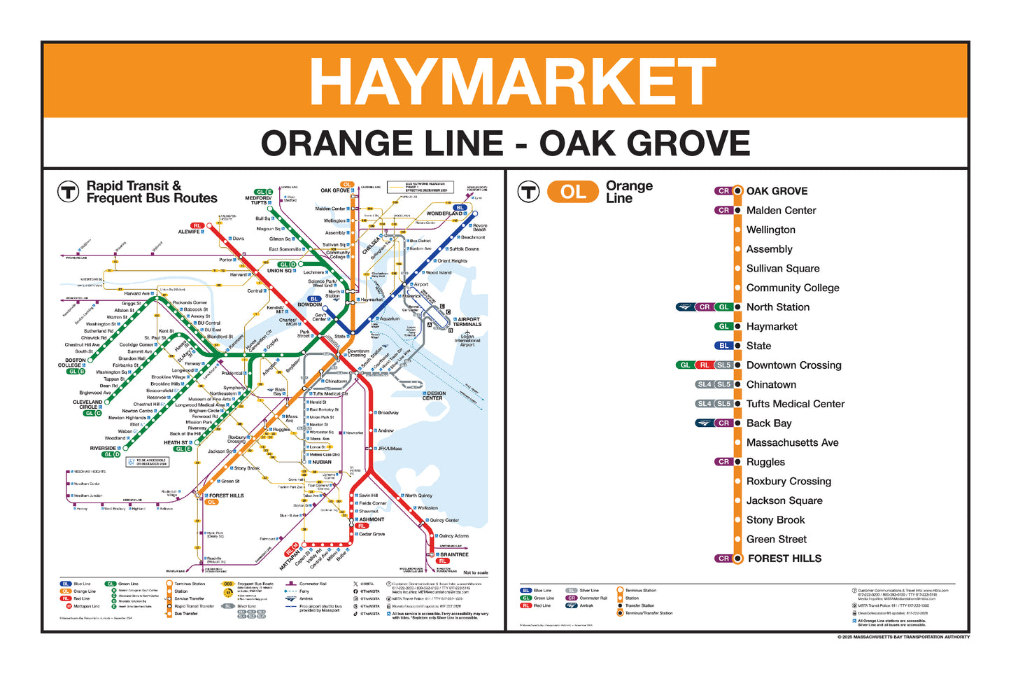 MBTA Orange Line Station Panel Prints (18"x24")